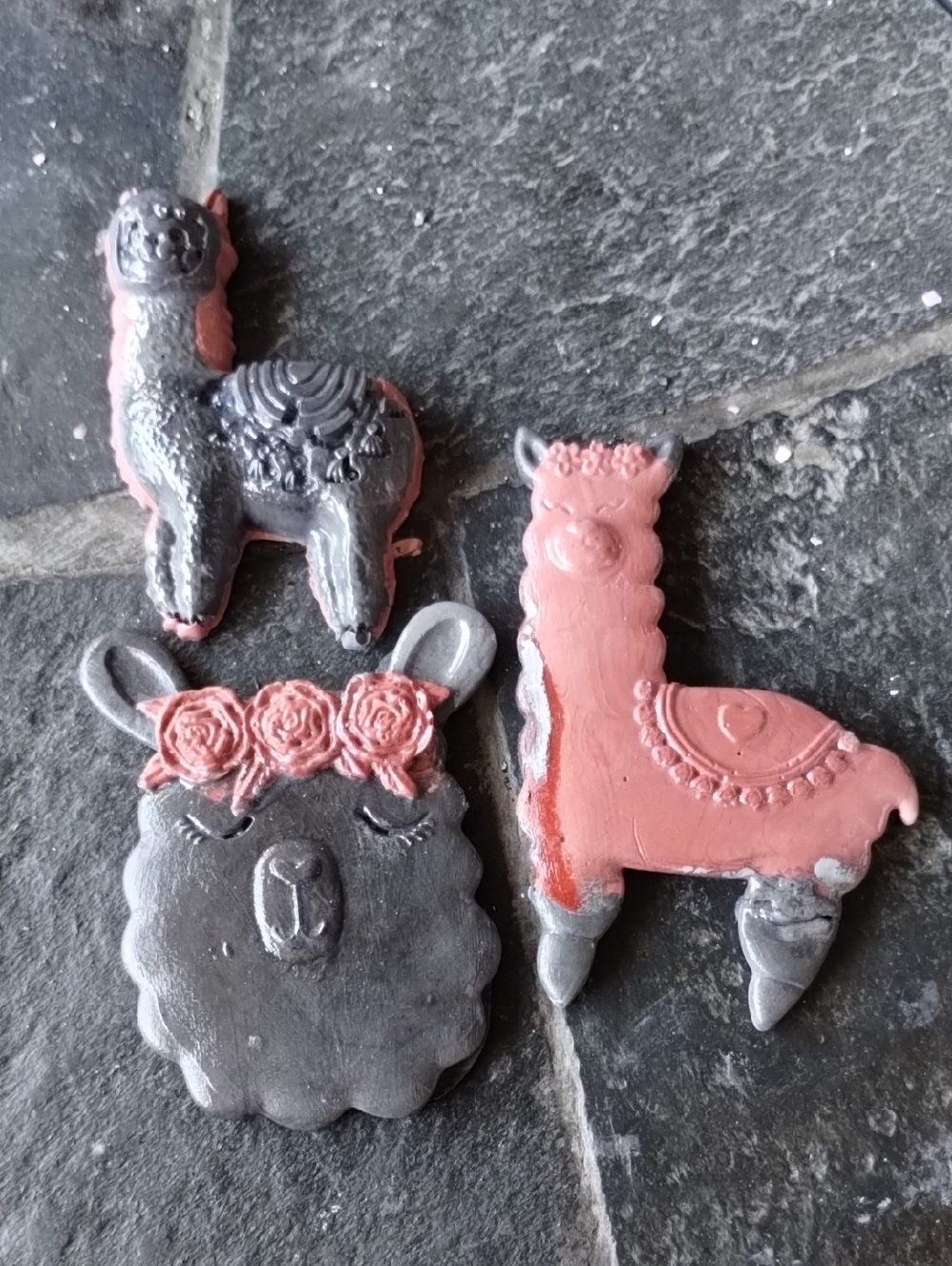 Set of 3 Llama Alpaca Magnet Set